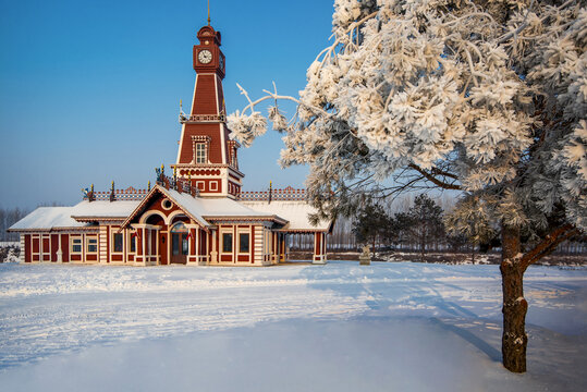 哈尔滨伏尔加庄园雪景