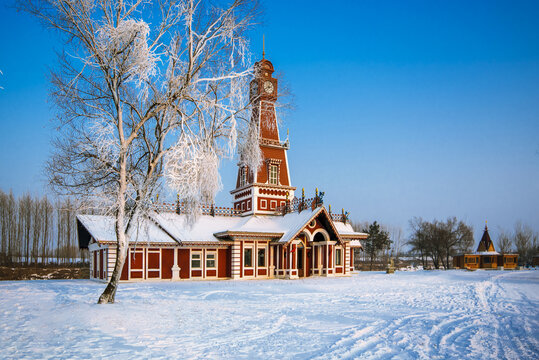 雾凇雪景风光