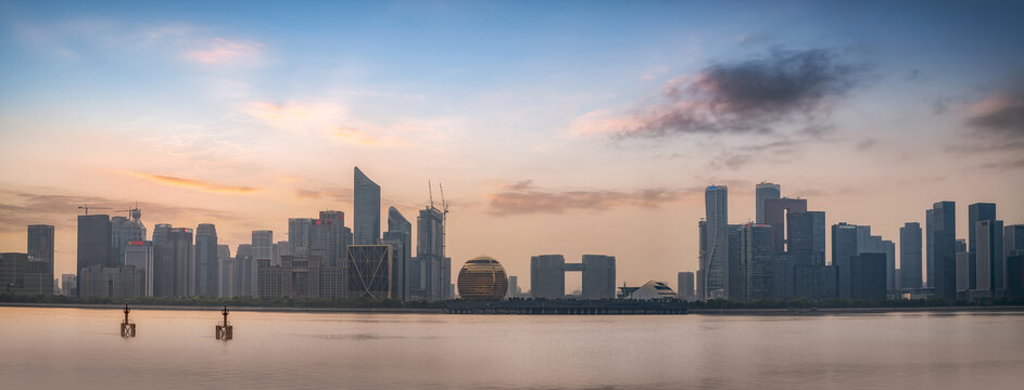 杭州城市风貌全景图