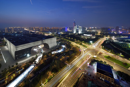 常州城市建筑风光夜景