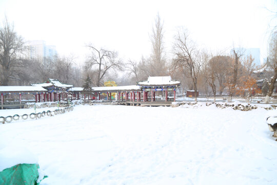 乌鲁木齐人民公园冬景