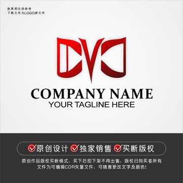 DV标志DV字母logo