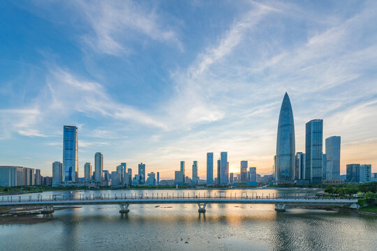 深圳湾大景日落