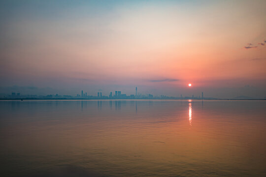 深圳城市日出大景