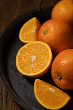 切开的橙子水果新鲜多汁图片