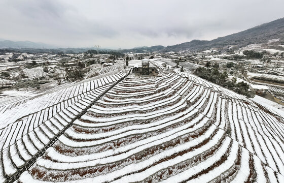 山乡雪景