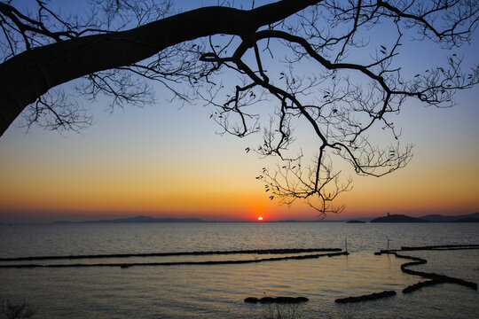 太湖落日