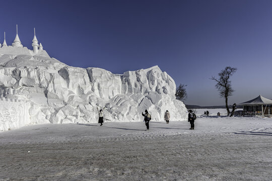 古堡雪雕景观