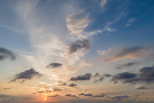 天空日落自然景观