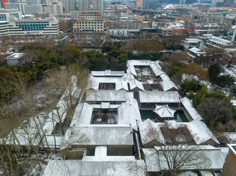 雪后的济南城市风光