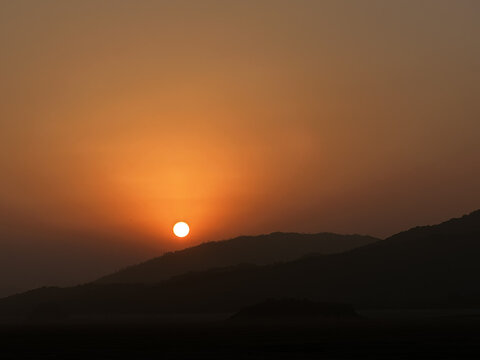 鄱阳湖的日落