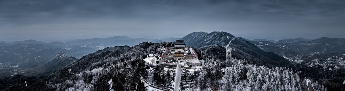 湖南岳阳大云山森林公园航拍