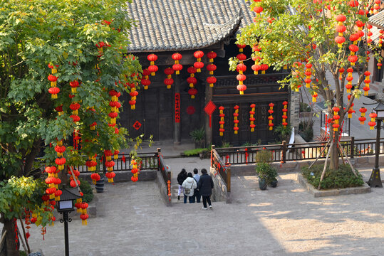 西昌古城春节红灯笼
