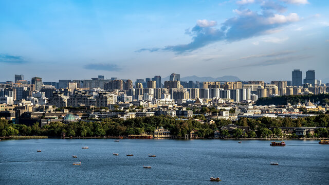 杭州西湖城市景观