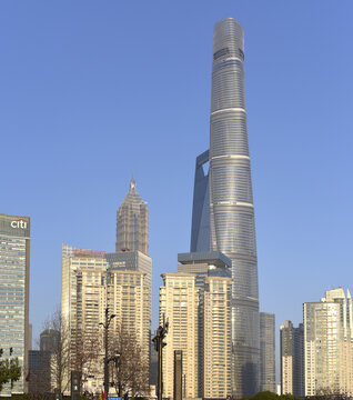 上海中心大厦等建筑群