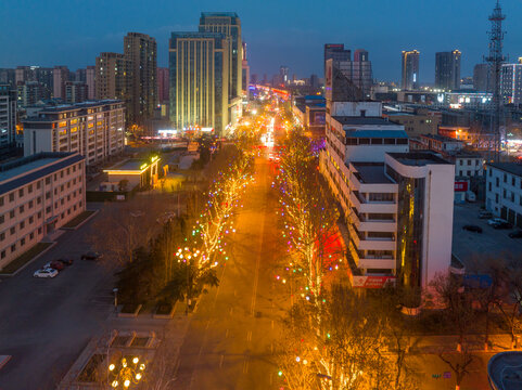 东营广饶西关古街夜景