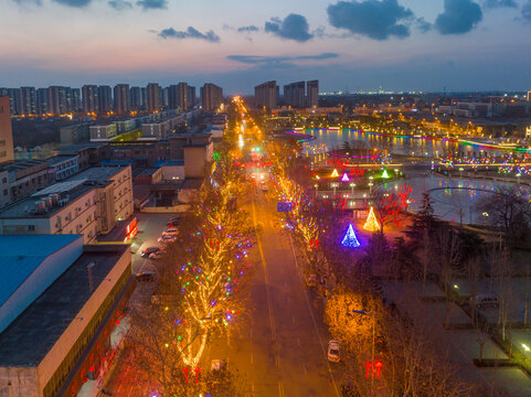 东营广饶西关古街夜景