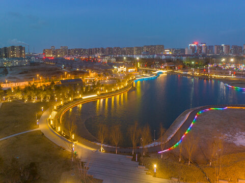 东营广饶西关古街夜景