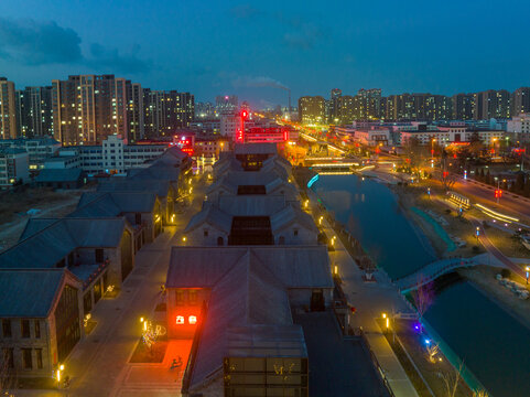 东营广饶西关古街夜景