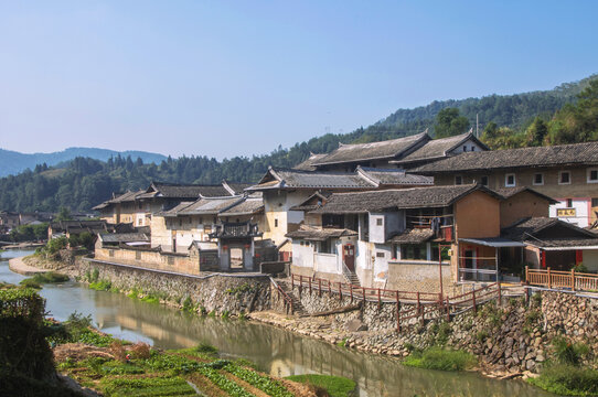 福建龙岩洪坑土楼乡村