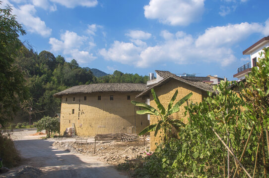 龙岩洪坑乡村土楼风景