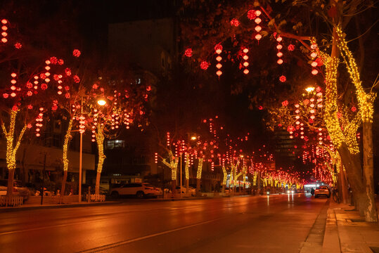 街道红灯笼