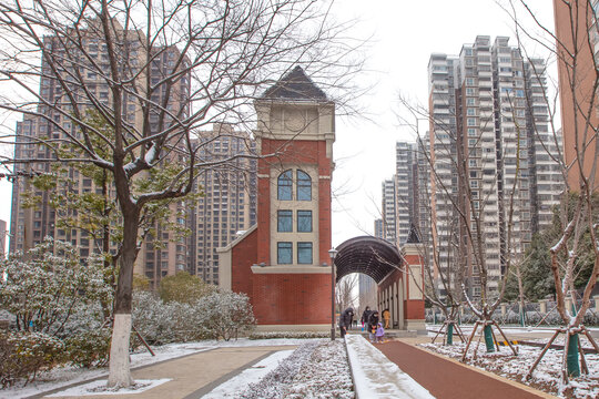 庐州铁线公园雪景