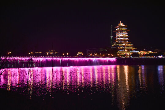 绵阳铁牛广场夜景