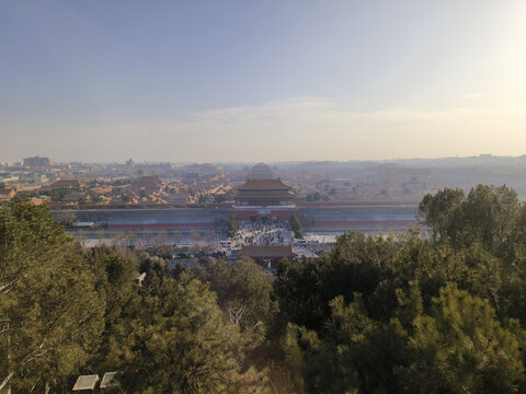 北京故宫神武门全景