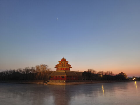 北京故宫角楼夜景