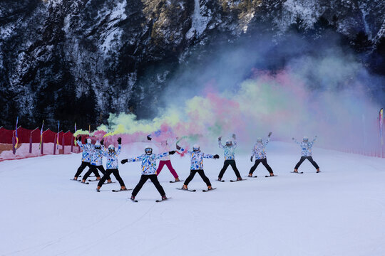 滑雪表演