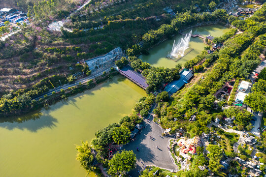 高空航拍高州岭南凤凰古城