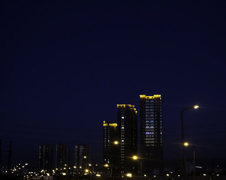 建筑夜景城市摄影