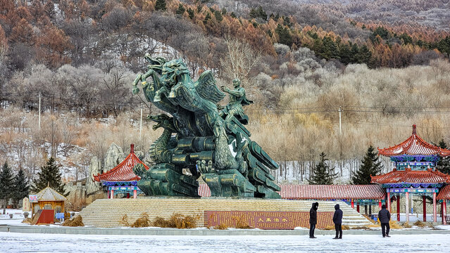 春节里的吉林市松花湖旅游景区