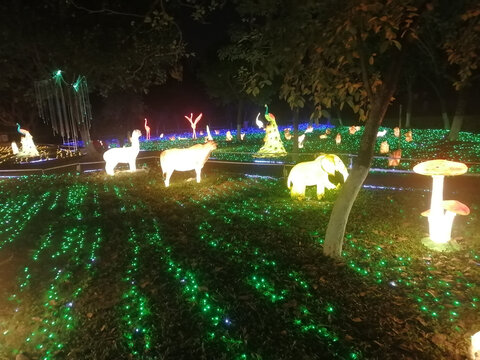 动物造型彩灯夜景灯光霓虹灯