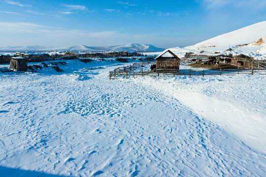 冬季大雪山村