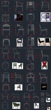 CAD椅子图库