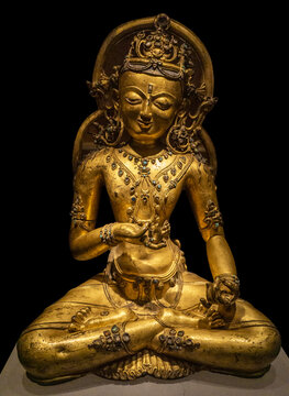 元代铜镀金金刚萨埵菩萨像