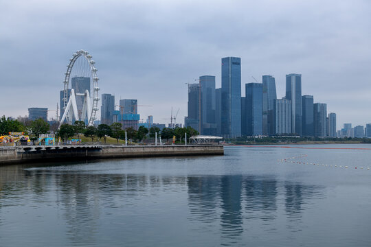 深圳前海摩天轮高楼建筑