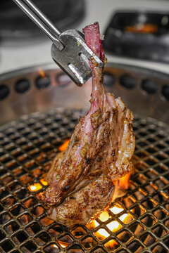 日式烧肉韩式烤肉羊排美食