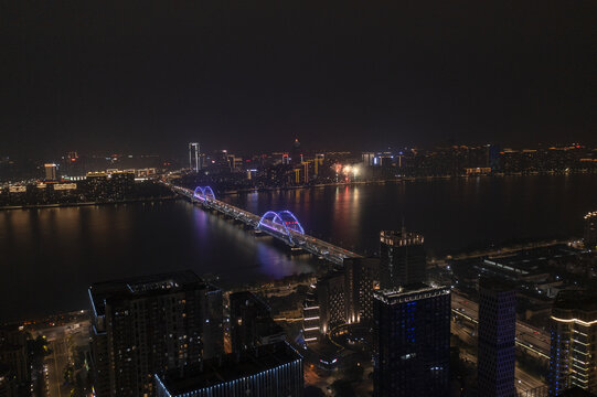 杭州市上城区复兴大桥夜景