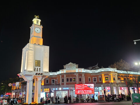泉州西街地标钟楼夜景