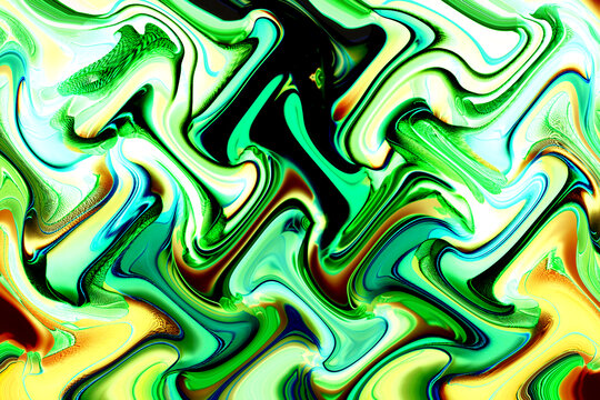 抽象绿色流体纹理