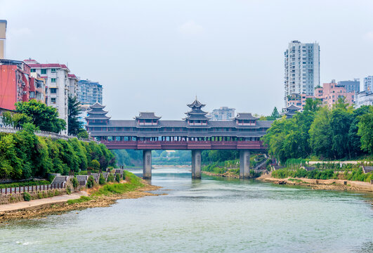 中国湖北恩施风雨桥