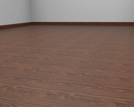 客厅平铺深棕色木地板