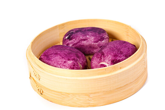 紫薯包蒸笼