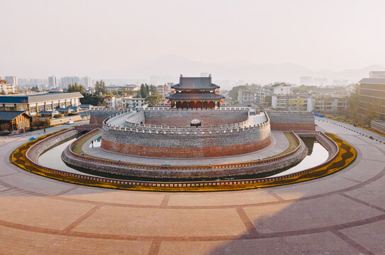 凉山西昌建昌古城航拍全景