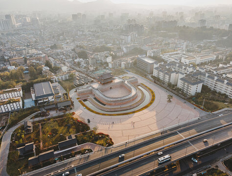 凉山西昌建昌古城航拍全景