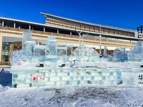 冬天冰雕建筑