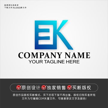 EK标志EK字母logo
